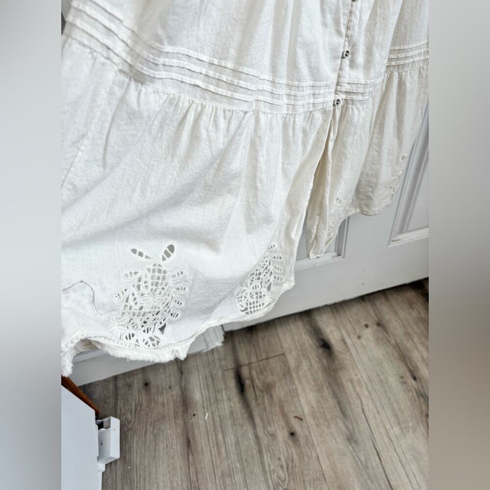 Cleobella White Smocked Midi Dress with Eyelet Detail - Picture 6 of 8